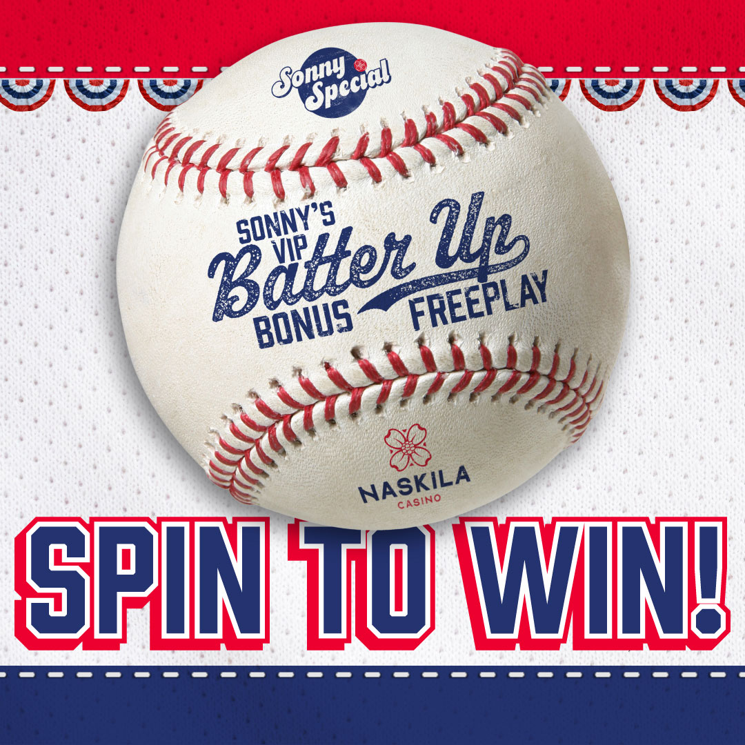 Sonny's VIP Batter Up Bonus Freeplay promotion image